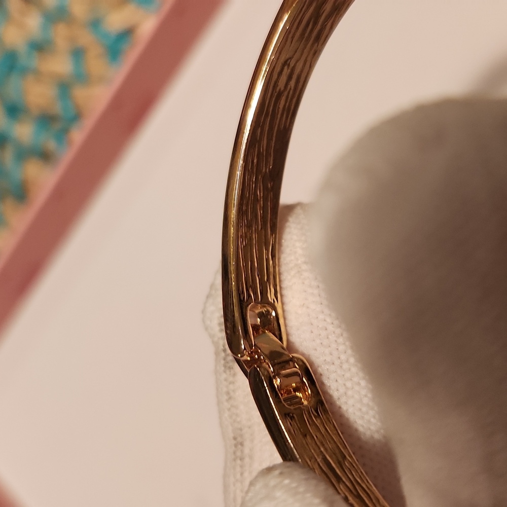 GUESS Gold Bracelet with Clear Stones Logo Accent - Picture 7 of 16